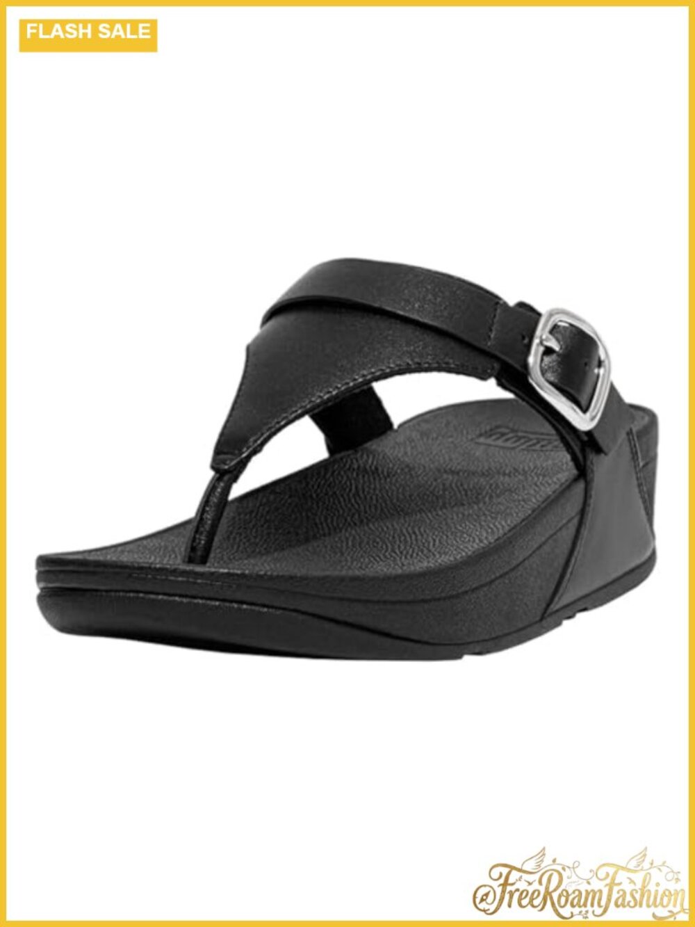 FitFlop Lulu Adjustable Leather Toe-Post Sandals Cushioned Slip Resistant